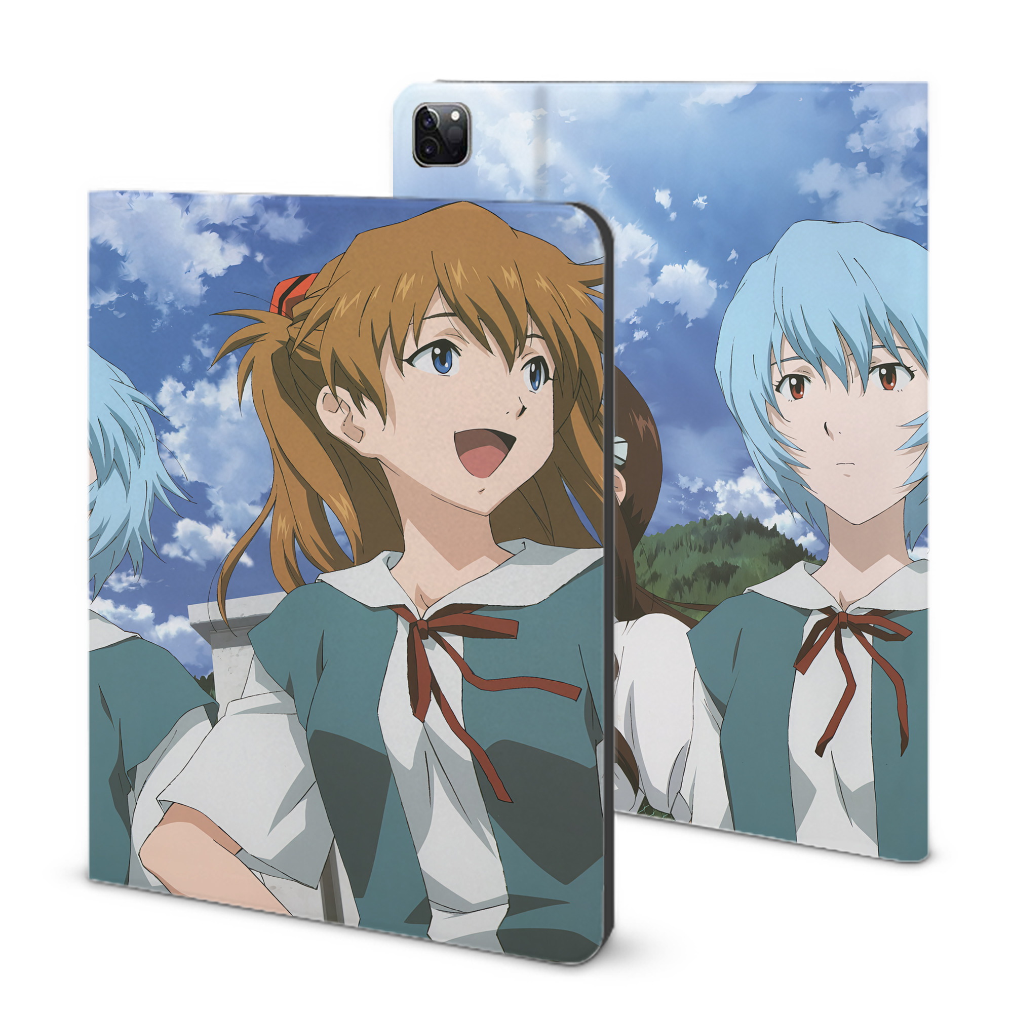 （画像用） EVA 新世紀エヴァンゲリオン IPad ケース ブック型 PUレザー TPU 耐衝撃 軽量 薄型 ペン収納なし 全面保護 IPad 各モデル対応